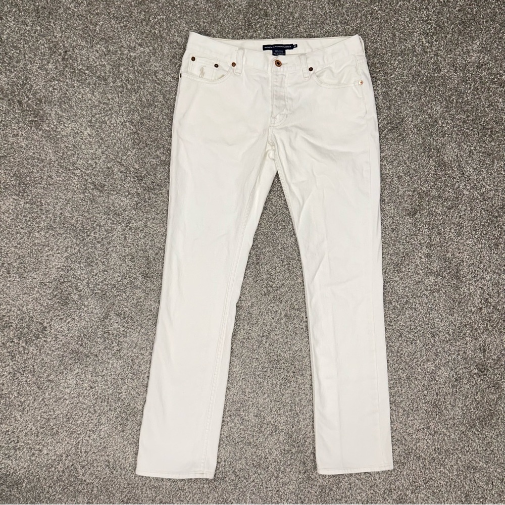 Ralph Lauren Sport White Straight Slim Bootcut Jeans